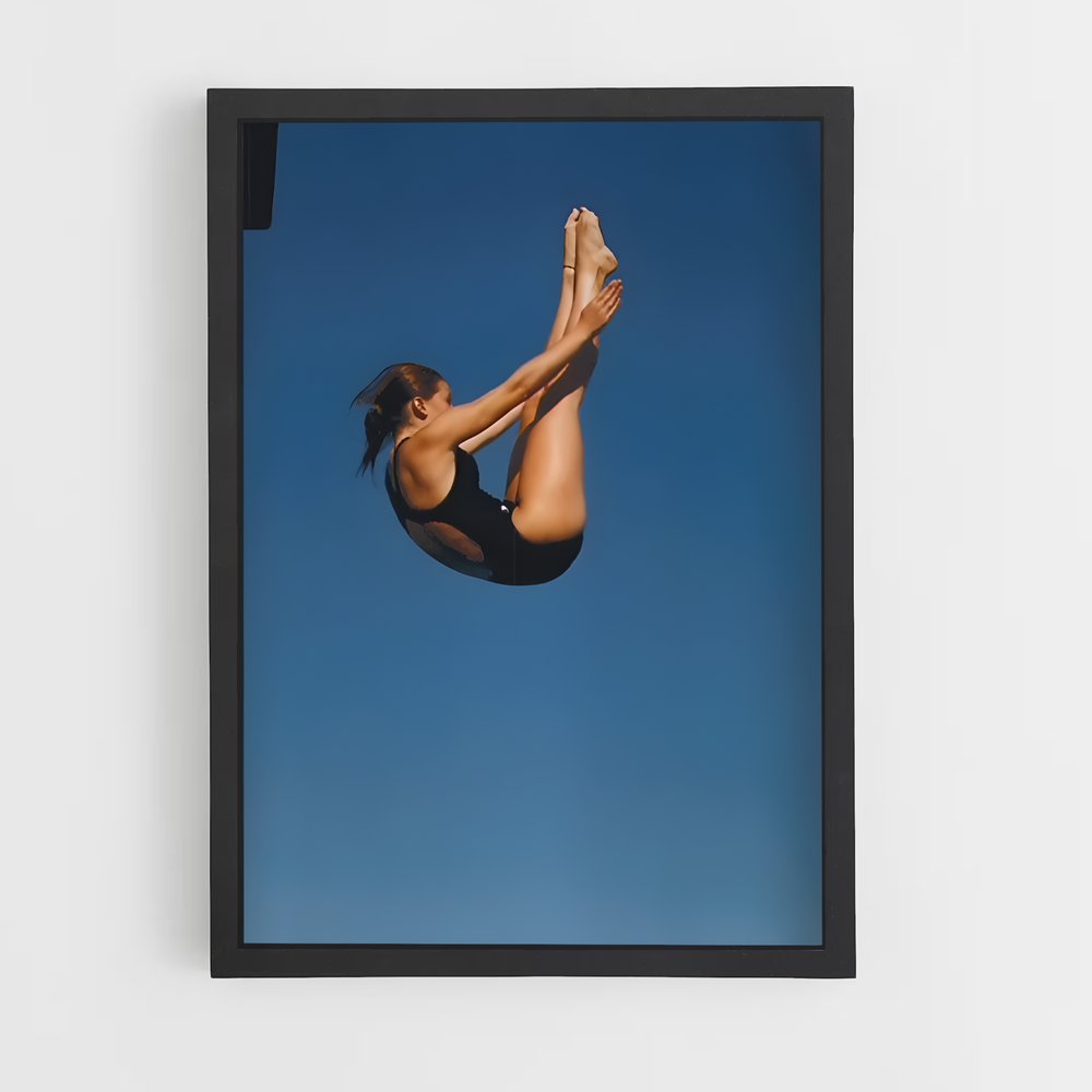 Poster World aquatics estival – affiche Plongeon depuis une plateforme (vue 2)